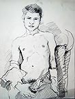 Charcoal Nude Male 