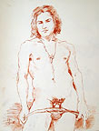 Sanguine Pencil Male Nude